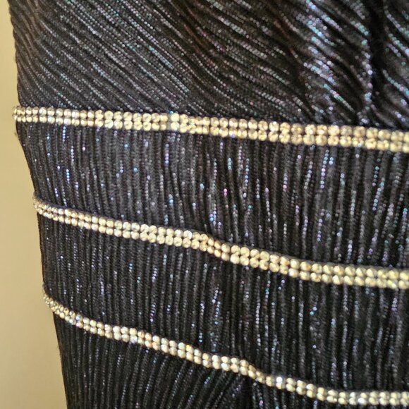 Laura Overlay Rhinestone Detail Jumpsuit - Marine/Navy Blue - Picture 9 of 9